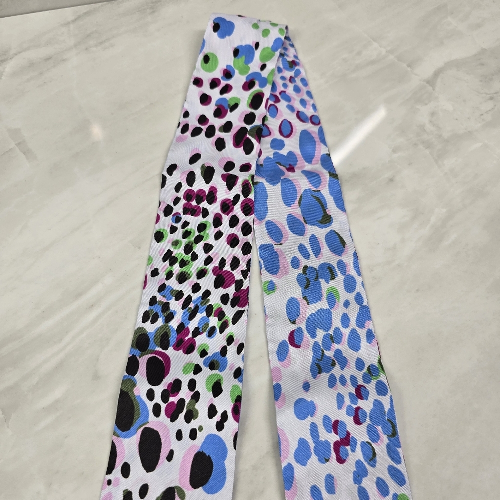 Dior Multicolor Silk Twilly Scarf - Picture 2 of 6
